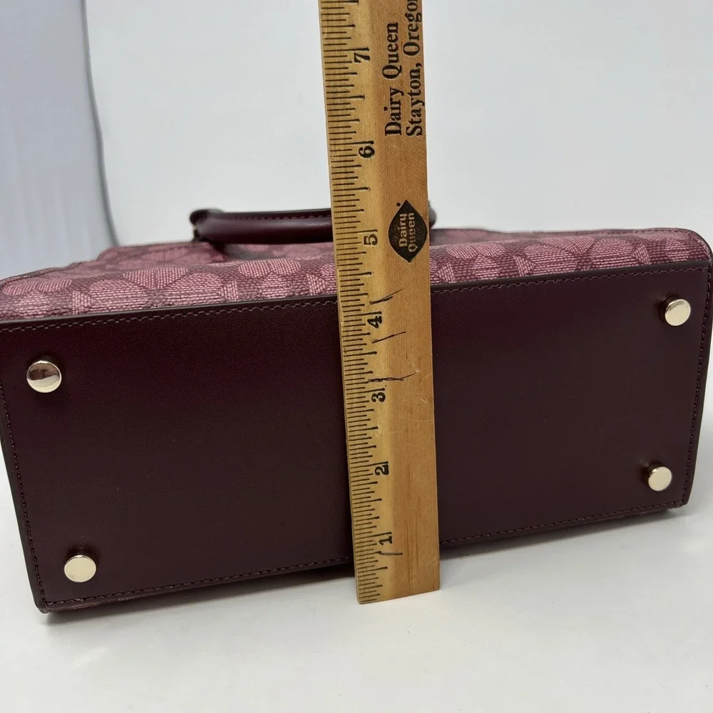 Kate Spade Flower Small Crossbody Bag Satchel Madison Granache Merlot Berry Tote
